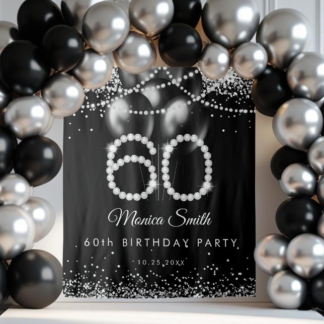 Tapiz Elegantes diamantes 60 años de fiesta fondo (Subido por el creador)