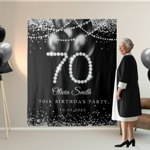 Tapiz Elegantes diamantes 70 aniversario de la fiesta