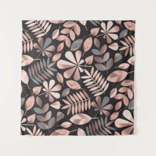 Tapiz Elegantes hojas otoñales: Geométricas Pastel