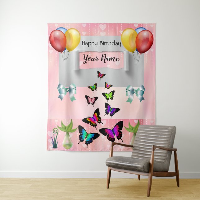 Tapiz Elegantes mariposas singulares fondo (In situ)