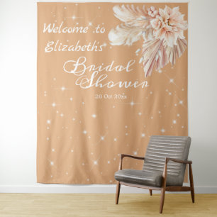 Tapiz Elegantes papas césped ducha de novia beige floral