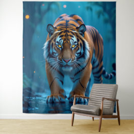 Tapiz Elektrisierender Tiger – Kraftvolle Wildnis 