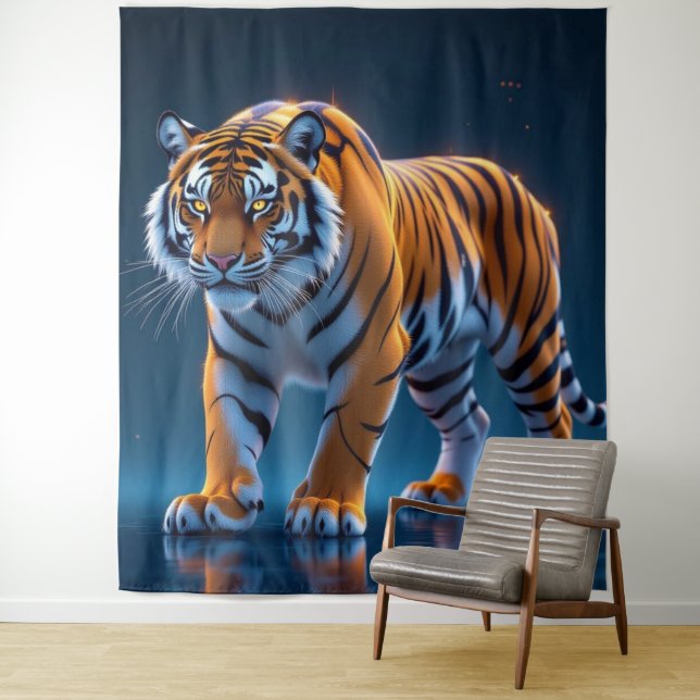 Tapiz Elektrisierender Tiger – Kraftvolle Wildnis  (In situ)