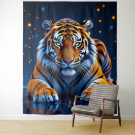 Tapiz Elektrisierender Tiger – Kraftvolle Wildnis 