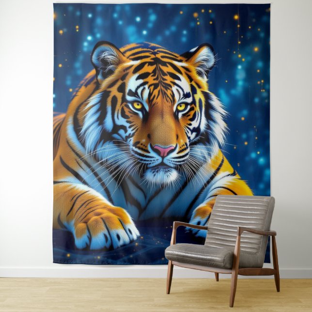 Tapiz Elektrisierender Tiger – Kraftvolle Wildnis  (In situ)