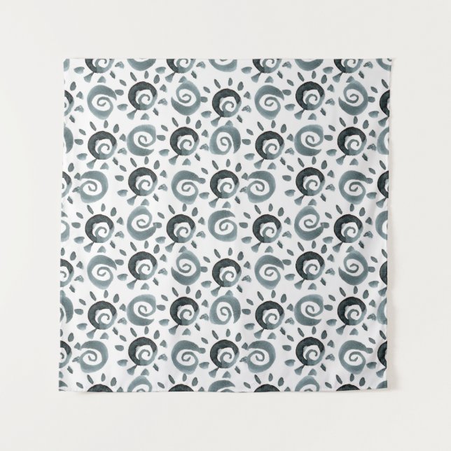 Tapiz Elementos decorativos de acuarela, versátiles y si (Anverso)