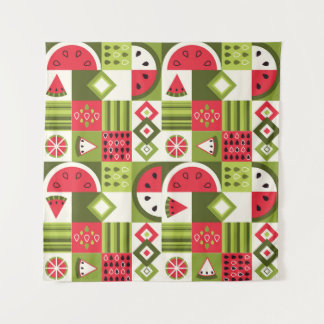 Tapiz Elementos decorativos de la sandía Impresión de ar