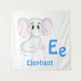 Tapiz Elephant personalizar ABC: Letra E - Añadir tu nom