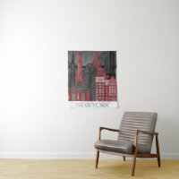 Elevaciones de Nueva York por noche - Rojo