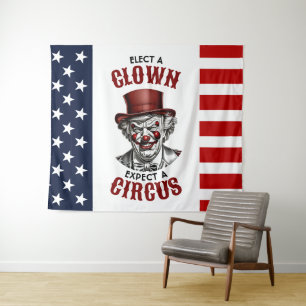 Tapiz Elige un payaso, espera un circo gracioso contra T