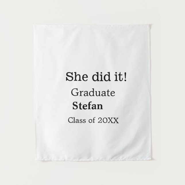 Tapiz Ella lo hizo graduado agregar nombre clase de 20XX (Anverso)