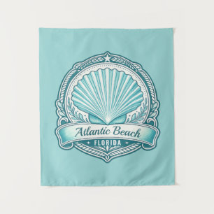 Tapiz Emblema Costero de Concha de Atlantic Beach FL