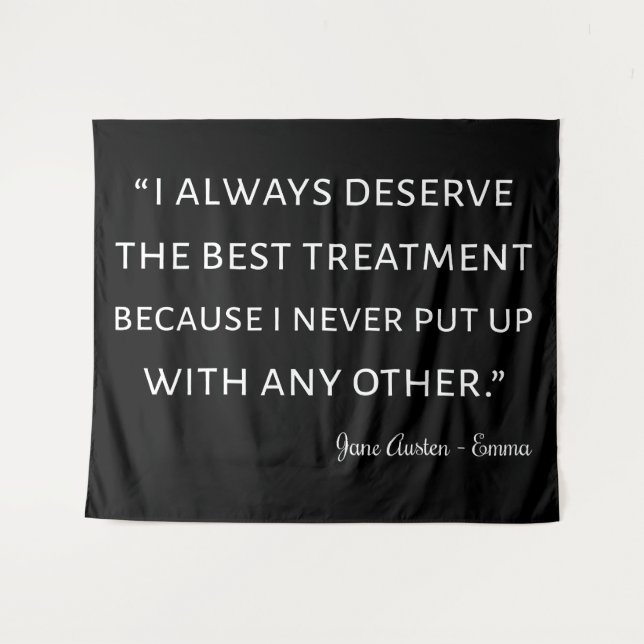 Tapiz Emma De Jane Austen Cita II (Anverso (horizontal))