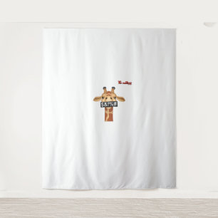 Tapiz emoji insultando la ira de la jirafa