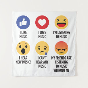 Tapiz Emojis musicales