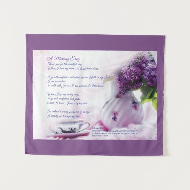 Tapiz Emparede la placa, poema, tapiz, imágenes, tapesty (Anverso (horizontal))