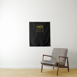 Tapiz Empresa personalizada negra moderna personalizada