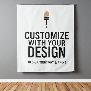 Tapiz En blanco Personalizado 86x102 cm Empresa Personal