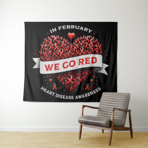 Tapiz En Febrero Nos Vemos Rojos Americanos Por Enfermed