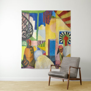 Tapiz En los Bazares   Auguste Macke