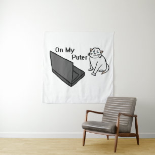 Tapiz En Mi Puter Divertida Imagen De Gato Blanco Meme
