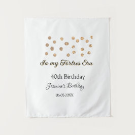 Tapiz En mis años cuarenta los puntos dorados felices de