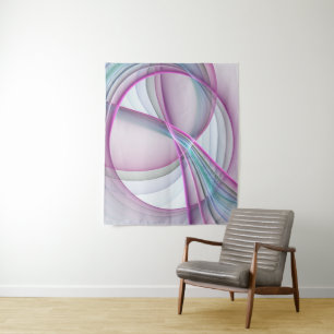 Tapiz En movimiento, arte fractal colorido abstracto mod