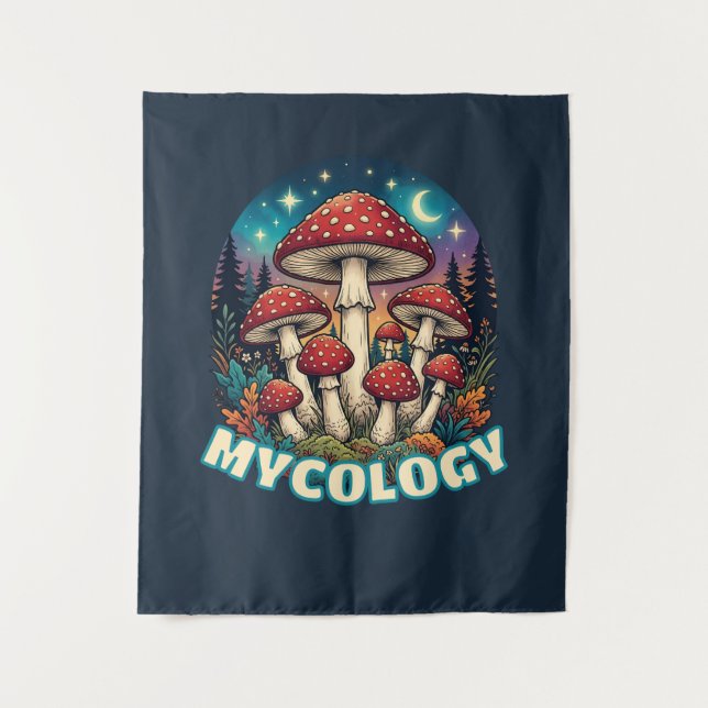 Tapiz Enchanted Forest Mushroom Art (Anverso)