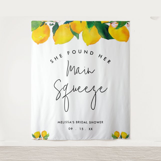 Tapiz Encontró Su Principal Ducha De Brigada Con Limón. (Anverso)