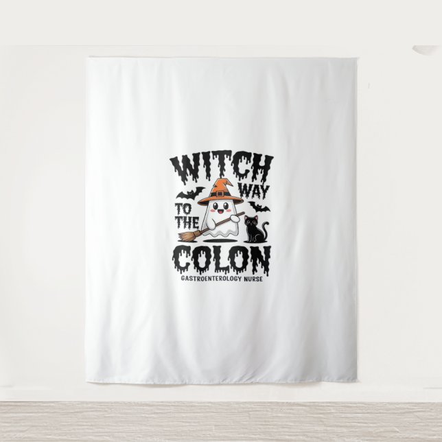 Tapiz Endo Enfermera Halloween Enfermera Gastrointestina (Anverso)