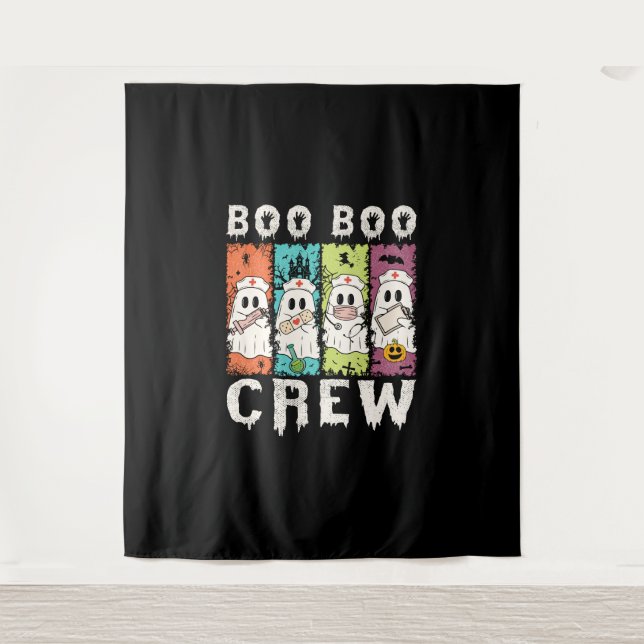 Tapiz Enfermera de Halloween de Boo Boo Crew (Anverso)