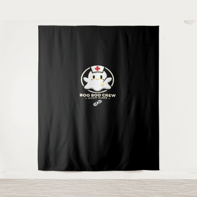 Tapiz Enfermera fantasma de Boo Boo Crew - Halloween dul (Anverso)