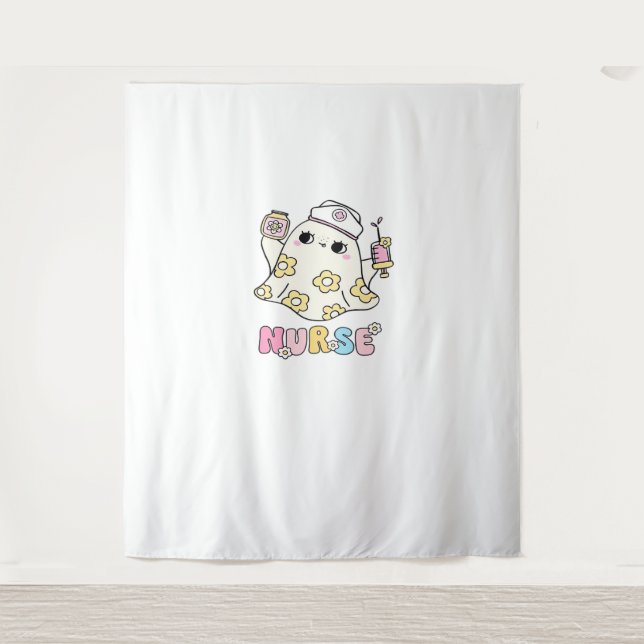 Tapiz Enfermera fantasma Halloween Diseño camiseta clási (Anverso)