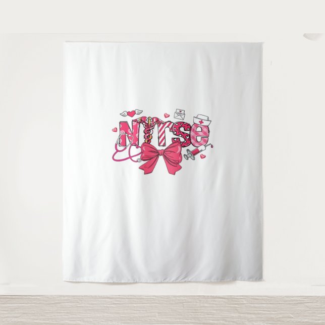 Tapiz Enfermera rosa de San Valentín, Valentine Coquette (Anverso)