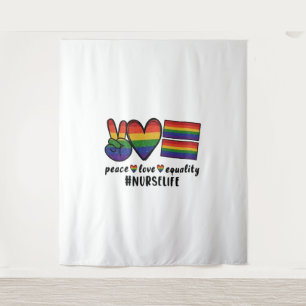 Tapiz Enfermería LGBT para la igualdad de amor por la pa