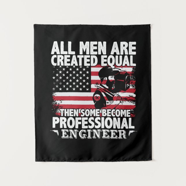 Tapiz Engineer Art Some Men Become Professional Engineer (Anverso)