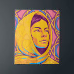 Tapiz Enigmatic Brazilian Woman in Vibrant Pop Art<br><div class="desc">This artwork features a captivating portrait of a Brazilian woman, rendered in a bold Pop Art style. Her head is covered by a yellow headscarf, which is intricately detailed with patterns, suggesting traditional or symbolic significance. The use of a vibrant color palette, dominated by yellow, pink, and hints of blue...</div>