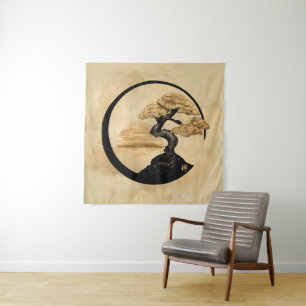 Tapiz Enso Zen Circle Bonsai - Golden Sunrise