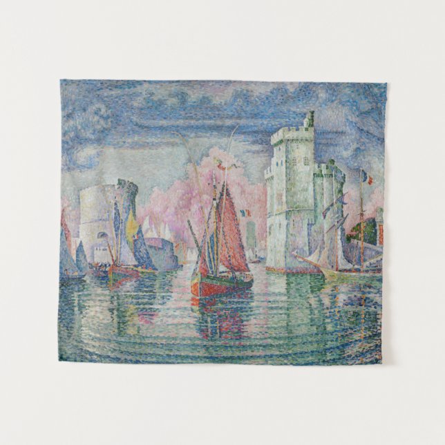 Tapiz Entrance of La Rochelle Harbor, Paul Signac (Anverso (horizontal))