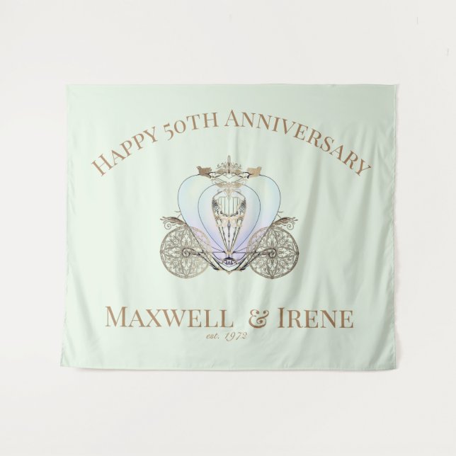 Tapiz Entrenadora de Cuento de Hadas en Verde Pálido (Anverso (horizontal))