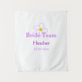 Tapiz Equipo de novia boho flor púrpura pastel mo