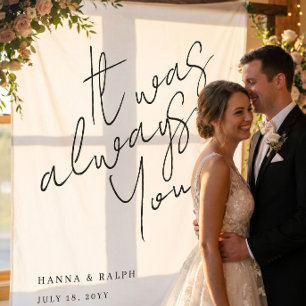 Tapiz Eras Siempre Tú Estandarte de Firma de Boda