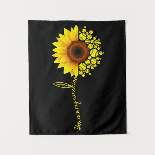 Tapiz Eres Mi Softbol Sunshine Sunflower (Anverso)