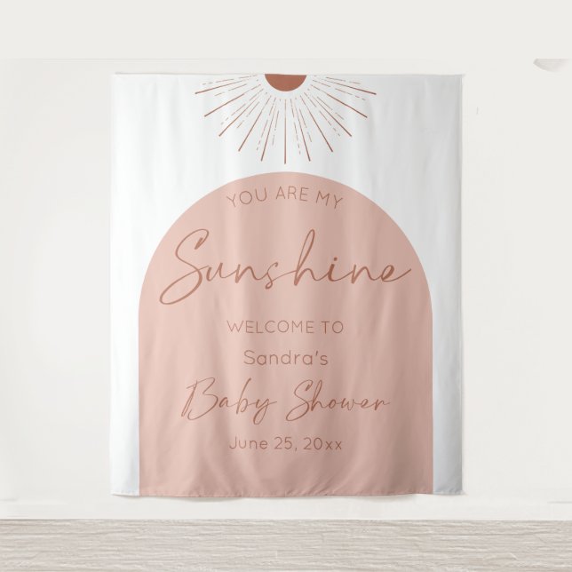 Tapiz Eres Mi Sol Baby Shower Boho (Anverso)