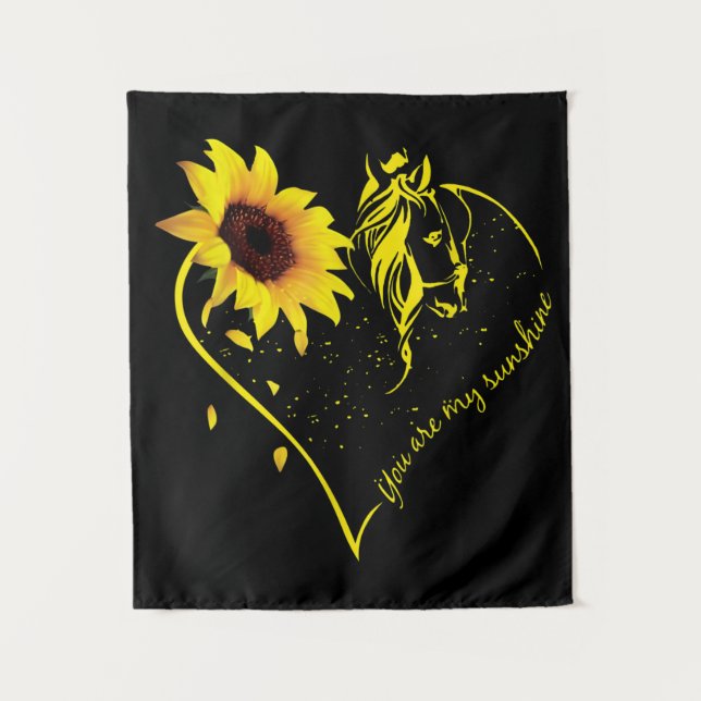 Tapiz Eres Mi Sunshine Sunflower Y Mi Caballo (Anverso)