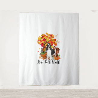 Tapiz Es Fall Y'all Springer Spaniel Dog Halloween Tha