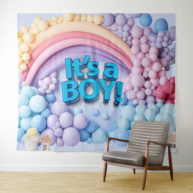 Tapiz Es un Arco de Globos de Fondo para Niño (In situ (horizontal))