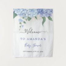 Es un Niño Azul Hidrangea Botánico Baby Shower