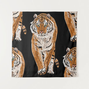 Tapiz Esbozo del tigre de Bengala: Impresión de animales