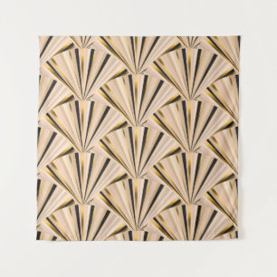 Tapiz Escalas Art Deco: Glamour dorado geométrico